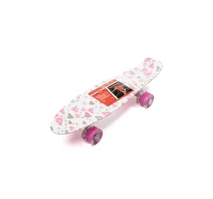 Скейт пенни борд, скейтборд Profi МS0749-13_8 со светящимися колесами алюминиевая подвеска