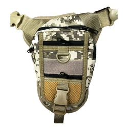 Тактична поясна/ніжна сумка для військових зі спеціальним відділенням кишенею, Чорна
