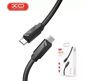 Кабель для быстрой зарядки и синхронизации USB XO NB-Q233B Type-C - Type-C 60W 1М Черный