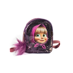 Рюкзак дитячий з Машею з мультфільму Маша та Ведмідь рюкзачок для дівчинки Фіолетовий
