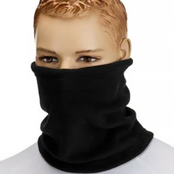 Чоловічий зимовий теплий снуд бафф для військових чорний, армійський флісовий шарф снуд чорного кольору для зсу