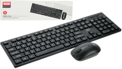 Беспроводная клавиатура с мышкой XO KB-02 беспроводной комплект клавиатура и мышка, Черный