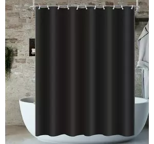 Шторка для ванной комнаты Bathlux 180 x 180 см водонепроницаемая люкс качество, Черная