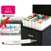 Маркеры для скетчей двухсторонние Touch Smooth на спиртовой основе 30 штук + 20 цветов акварельных маркеров