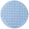 Силіконовий круглий килимок протиковзкий Bathlux на присосках для ванни та душу 55х55 см, Блакитний