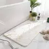 Килимок для ванної кімнати ковзний Bathlux 40х60 см з мармуровим візерунком, Білий