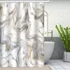 Шторка для ванної кімнати Bathlux 180 x 180 см люкс якість з водовідштовхувальним покриттям, з мармуровим бежевим візерунком