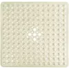 Силіконовий килимок протиковзкий Bathlux на присосках для ванни та душу, квадратний 52*53 см Бежевий