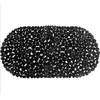 Силіконовий килимок для ванни Bathlux овальної форми, нековзний, люкс якість 69 х 35 см Чорний