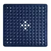 Силіконовий килимок протиковзкий Bathlux на присосках для ванни та душу, квадратний 52*53 см Синій