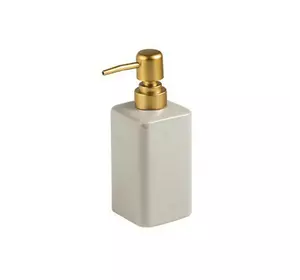 Стильный диспенсер для мыла из керамики на 320 мл, бутылка с дозптором для жидкого мыла или шампуня, Серый