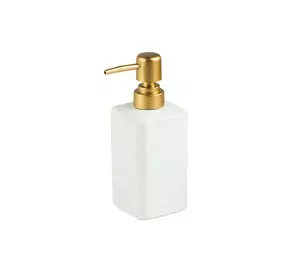 Стильный диспенсер для мыла из керамики на 320 мл, бутылка с дозптором для жидкого мыла или шампуня, Белый