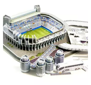 Стадион Реал Мадрид. Огромные 3D пазлы "Santiago Bernabéu"  Трехмерный конструктор-головоломка.