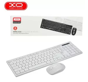Беспроводная клавиатура с мышкой XO KB-02 беспроводной комплект клавиатура и мышка, Белый