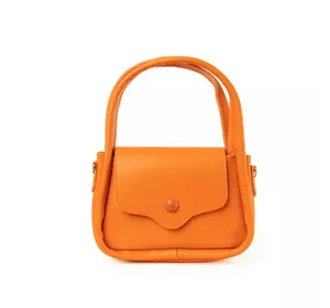 Сумка женская стильная через плечо с ручками и ремешком, сумочка клатч, Оранжевый