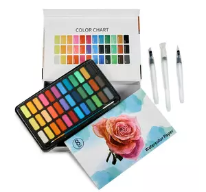 Подарочный набор Акварельные краски Professional Paint Set 36 цветов  + подарок внутри, Видеообзор!