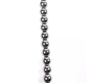 Гематит натуральный камень для браслетов и подвесок бусины для рукоделия на нитке 39-41 см диаметр 8 мм
