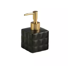Дозатор для жидкого мыла керамический, диспенсер мыла для ванной комнаты и кухни Черный