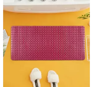 Силіконовий килимок для ванни Bathlux гумовий ПВХ , нековзкий, люкс якість Червоний