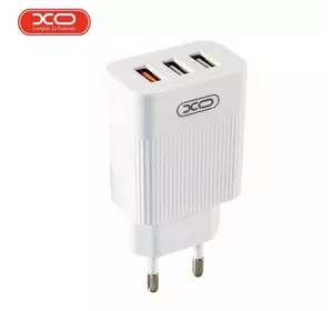Мережевий зарядний пристрій XO L72 QC3.0 3USB/3A з кабелем USB - MicroUSB Білий